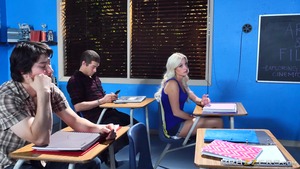 Big Tits at School: Romi Rain fantasy masturbating XXX video