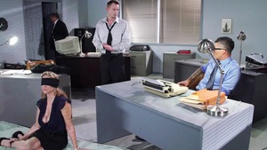 Big Tits at Work: Julia Ann with Clover in office