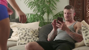 Family XXX: Brunette Karissa Kane throat fuck