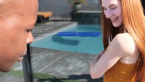 BBCPie.com: Jane Rogers creampied in the pool