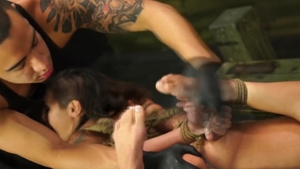 SexualDisgrace: Inked Isa Mendez has a passion for roped