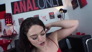 Anal Only: Beautiful brunette feels like slamming hard