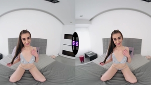 TmwVRNet.com - Flat in her lingerie pussy eating