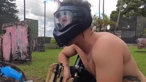 MamacitaZ: Latina cum on face outdoors in HD