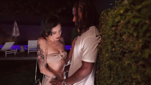 BlackedRAW - Inked brunette lusts raw fucking