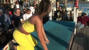 Brunettes And Blondes Compete With Bouncing Big Boobs